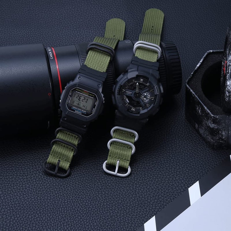 MCXGL Heavy duty nylon watch strap + Adapter 16mm Replacement for GShock Dw5600 GW6900 GA110 GA120 GA100 mens watch band - Image 5